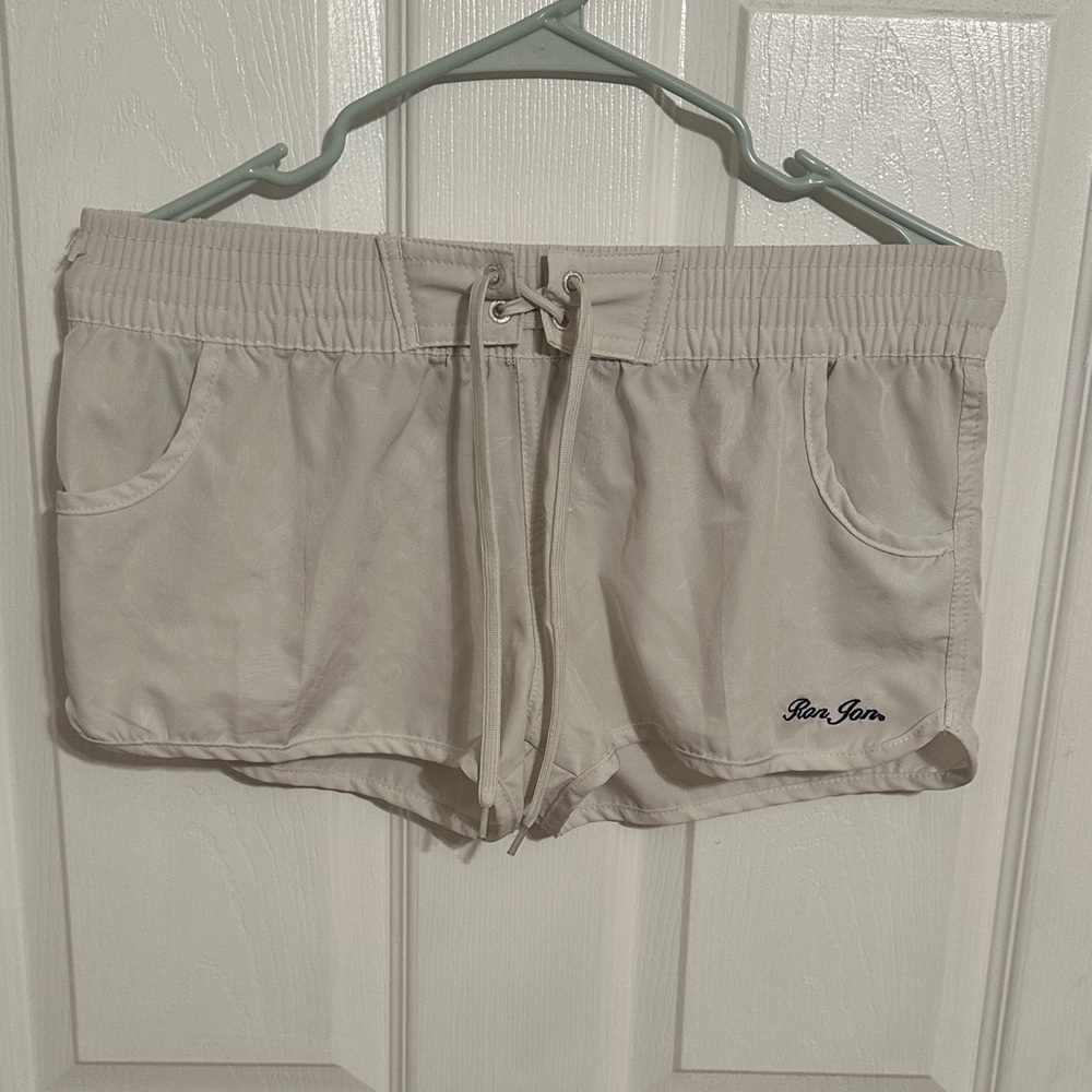 Ron Jon Women's Cream Athletic Shorts